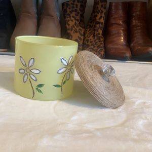 Handmade repurposed candle jar